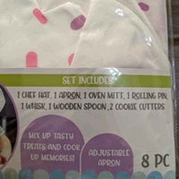 New Junior chef set Baking 8 PCs set for little helper pink girl - Picture 3 of 5